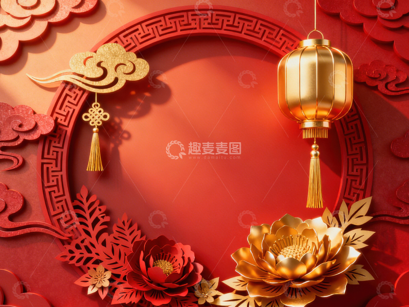 高清大图下载【趣麦麦图】新年元旦春节背景_普屏370