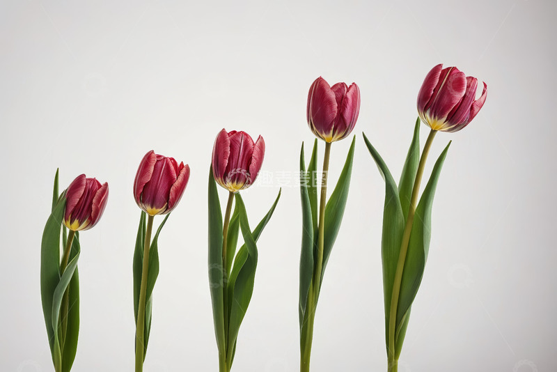 高清大图下载【趣麦麦图】红色郁金香特写