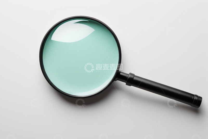 高清大图下载【趣麦麦图】黑色放大镜特写