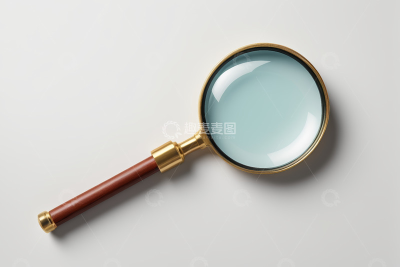 高清大图下载【趣麦麦图】金色放大镜特写