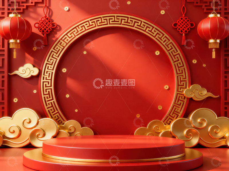 高清大图下载【趣麦麦图】新年元旦春节背景_普屏360