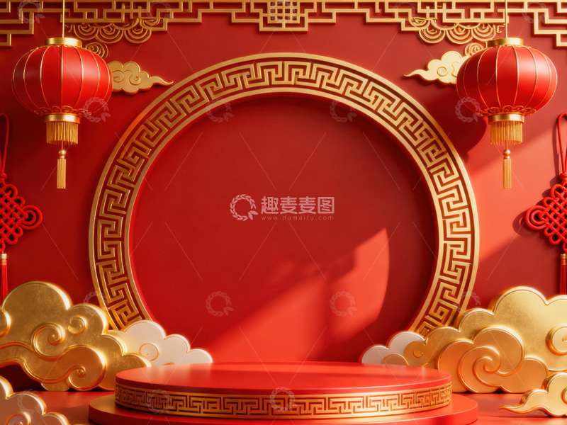 高清大图下载【趣麦麦图】新年元旦春节背景_普屏362