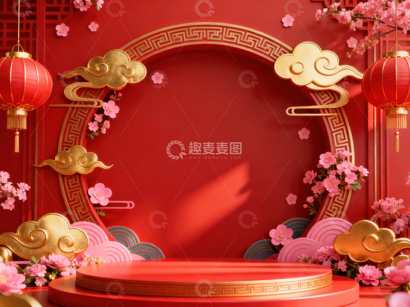 高清大图下载【趣麦麦图】新年元旦春节背景_普屏355