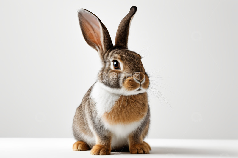 高清大图下载【趣麦麦图】坐姿可爱的宠物兔子特写