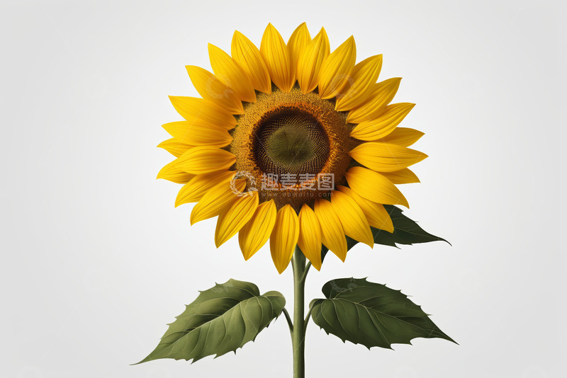 高清大图下载【趣麦麦图】单株向日葵特写