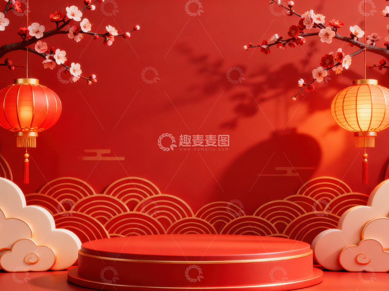 高清大图下载【趣麦麦图】新年元旦春节背景_普屏380