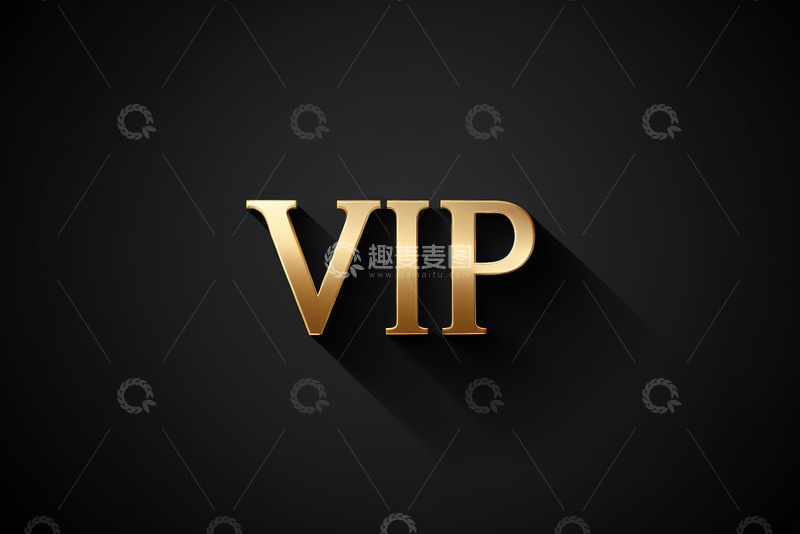 高清大图下载【趣麦麦图】金色VIP标识