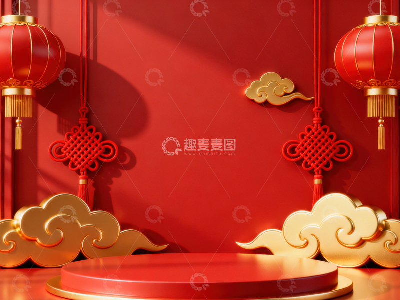 高清大图下载【趣麦麦图】新年元旦春节背景_普屏377