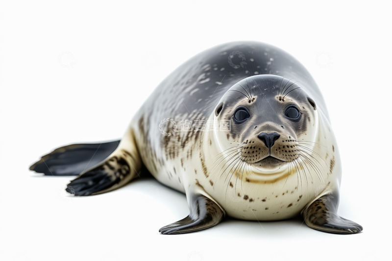 高清大图下载【趣麦麦图】趴卧的海豹特写