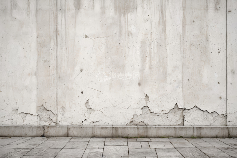 高清大图下载【趣麦麦图】白色斑驳墙面与地面场景