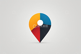 彩色定位图标设计素材