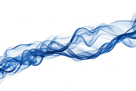 蓝色流动抽象烟雾素材