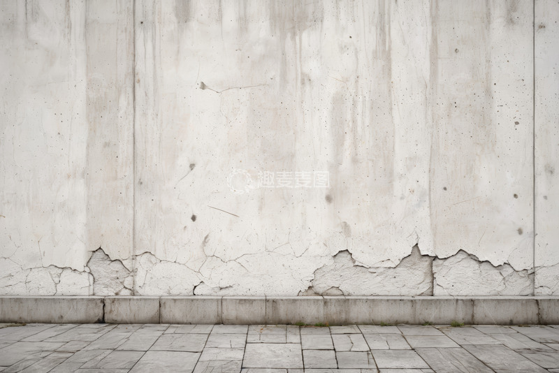 高清大图下载【趣麦麦图】斑驳水泥墙面与地面场景