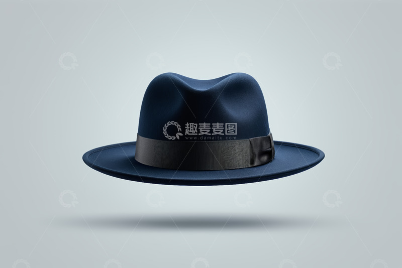 高清大图下载【趣麦麦图】深蓝色绅士礼帽素材