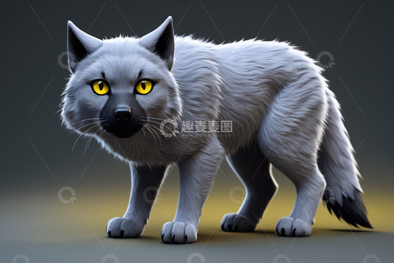 高清大图下载【趣麦麦图】写实风格3D动画猫