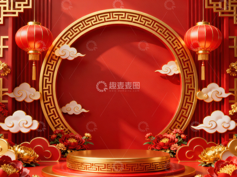 高清大图下载【趣麦麦图】 新年元旦春节背景_普屏395