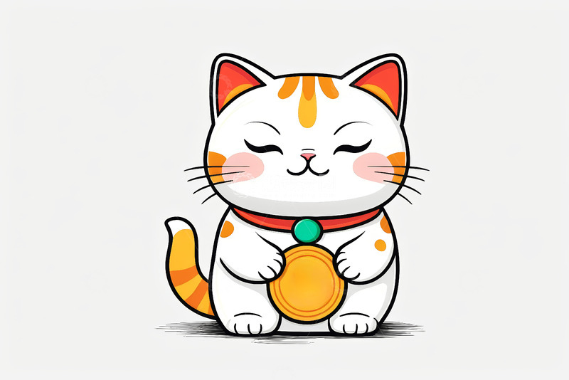 高清大图下载【趣麦麦图】可爱卡通招财猫形象