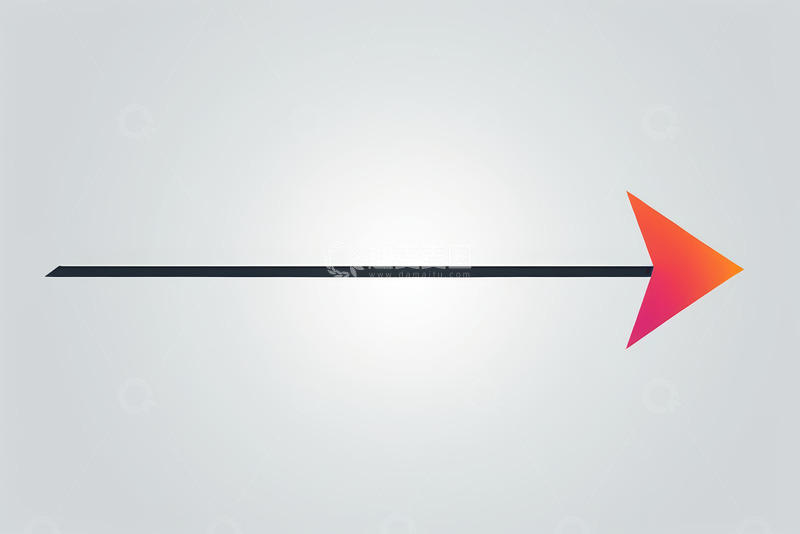 高清大图下载【趣麦麦图】简约渐变箭头图形素材