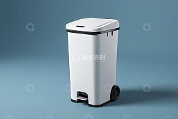 脚踏式白色垃圾桶产品展示