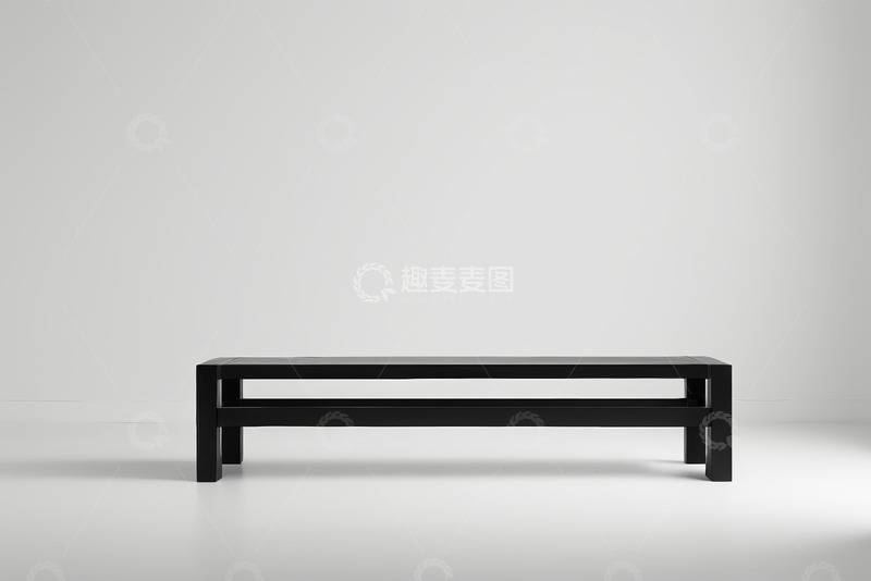 高清大图下载【趣麦麦图】黑色简约现代风格长凳