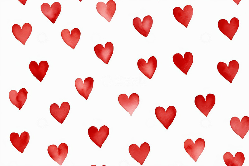 高清大图下载【趣麦麦图】红色爱心图案背景素材