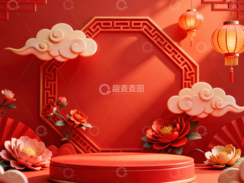 高清大图下载【趣麦麦图】 新年元旦春节背景_普屏405