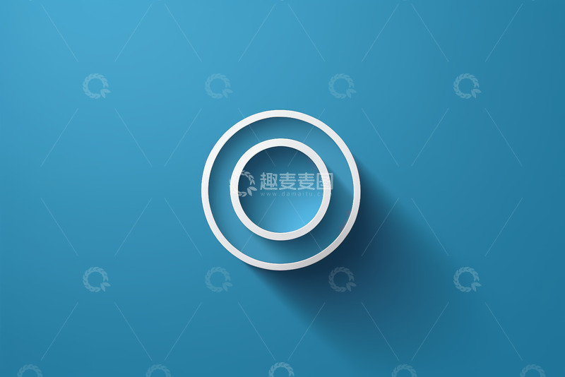 高清大图下载【趣麦麦图】蓝色背景白色圆形图形设计