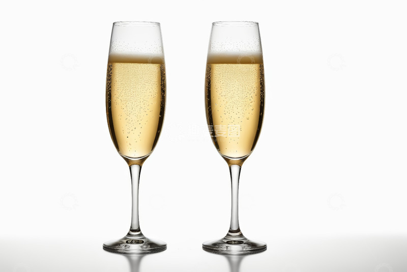 高清大图下载【趣麦麦图】两杯香槟酒特写