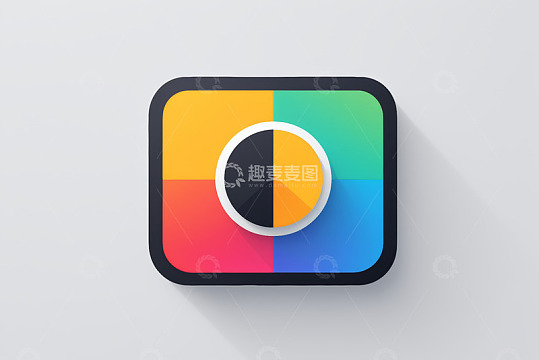 彩色相机应用图标设计素材