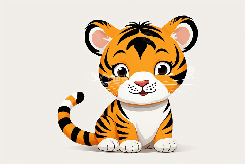 高清大图下载【趣麦麦图】可爱卡通小老虎形象素材