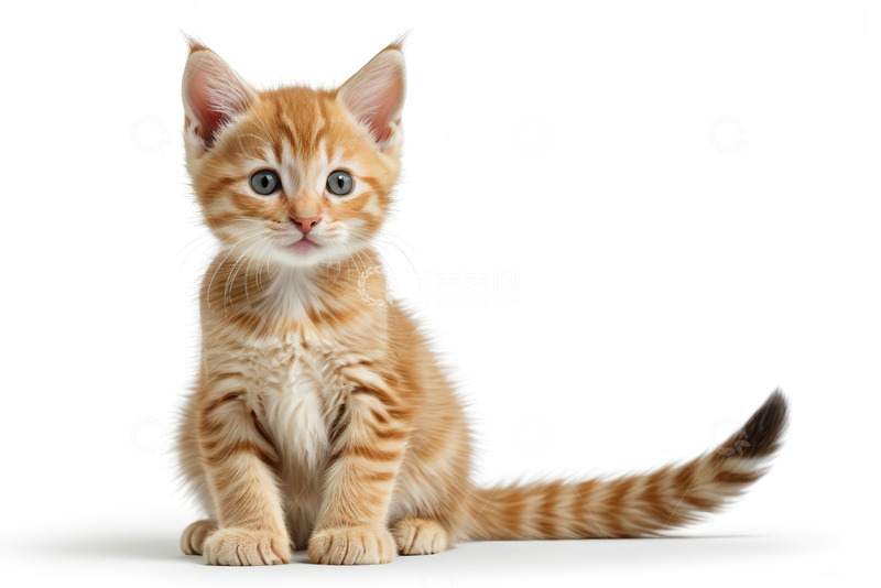 高清大图下载【趣麦麦图】橘色条纹小猫特写