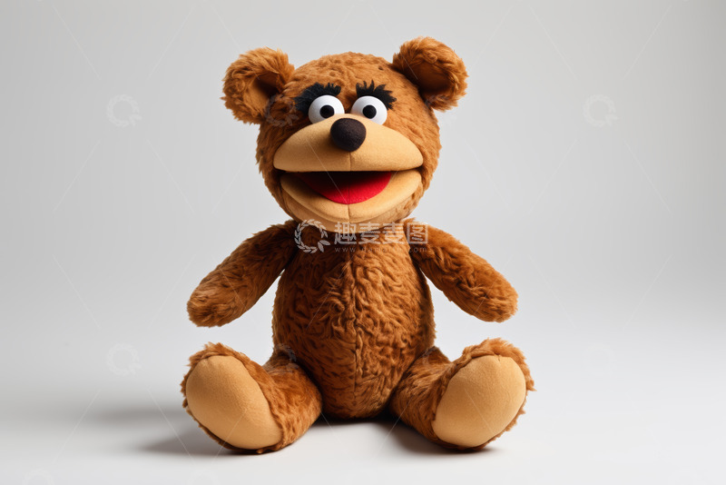高清大图下载【趣麦麦图】棕色毛绒熊玩偶特写