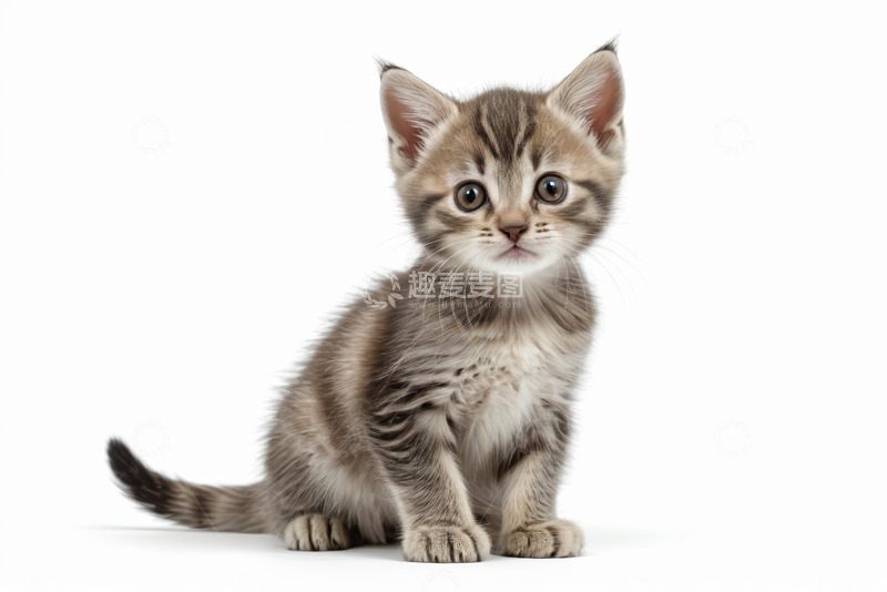 高清大图下载【趣麦麦图】可爱小猫咪正坐特写