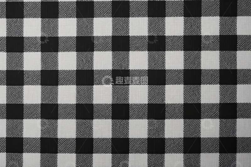 高清大图下载【趣麦麦图】黑白格子织物纹理素材