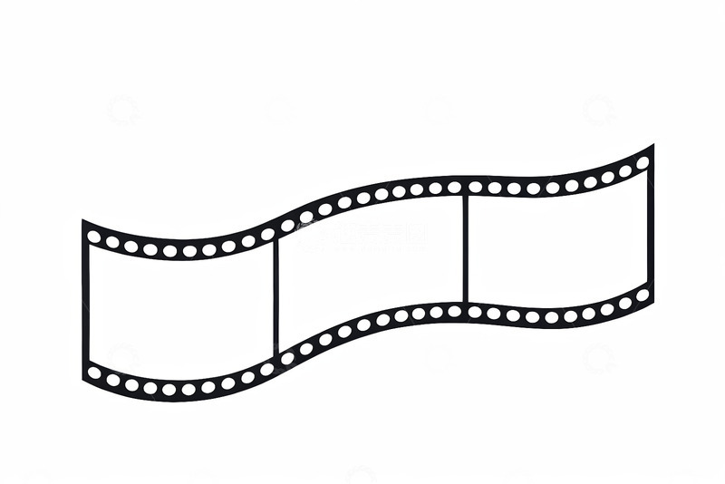 高清大图下载【趣麦麦图】弯曲的电影胶片图案