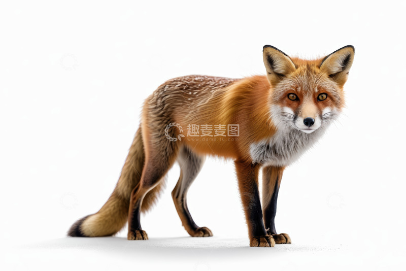 高清大图下载【趣麦麦图】站立的红狐狸特写