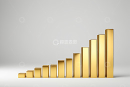 金色柱状图表