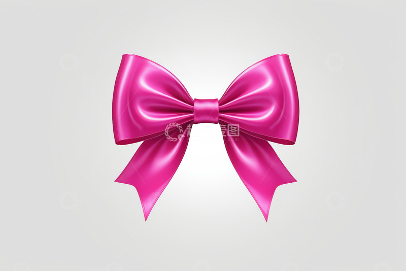 高清大图下载【趣麦麦图】粉色蝴蝶结装饰素材