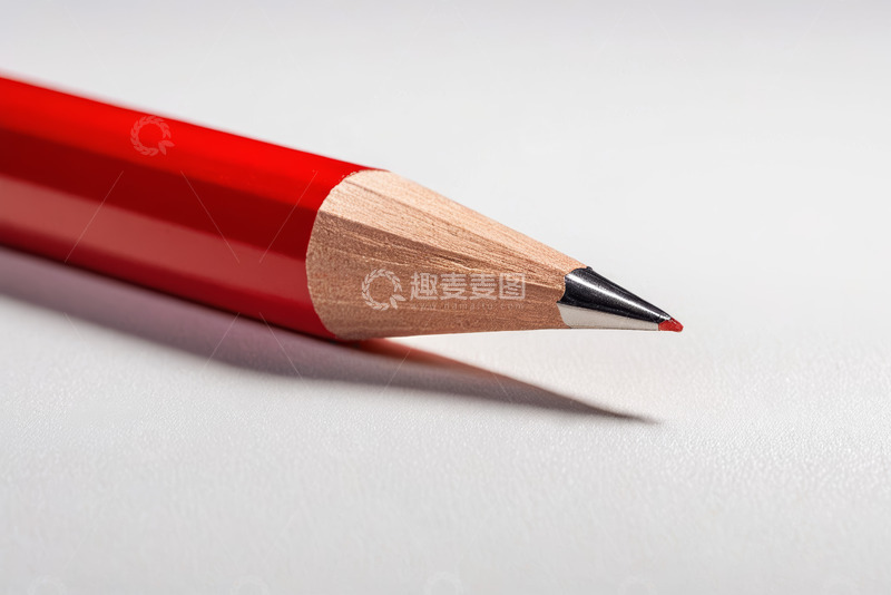 高清大图下载【趣麦麦图】红色铅笔特写