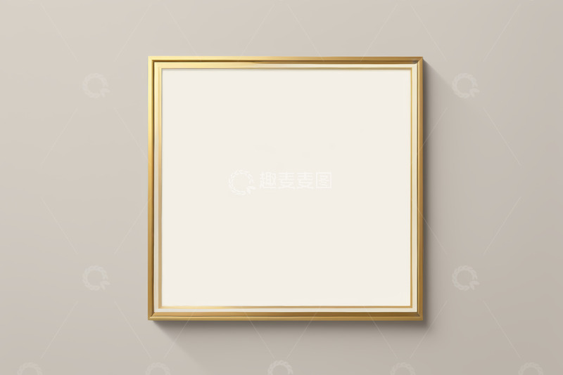 高清大图下载【趣麦麦图】金色画框装饰效果图