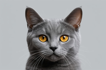 灰色猫咪特写