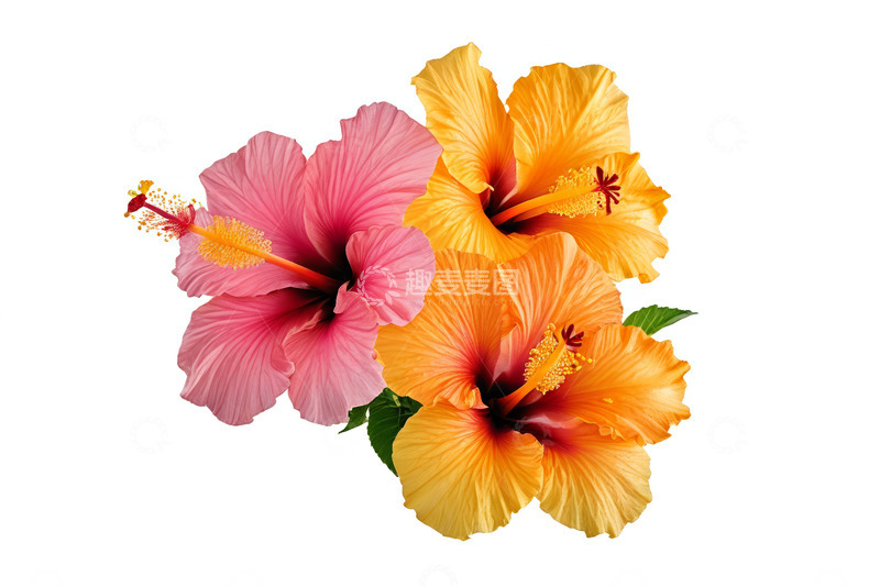 高清大图下载【趣麦麦图】多彩芙蓉花特写