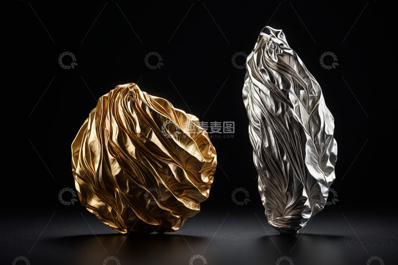 高清大图下载【趣麦麦图】金属质感抽象艺术雕塑