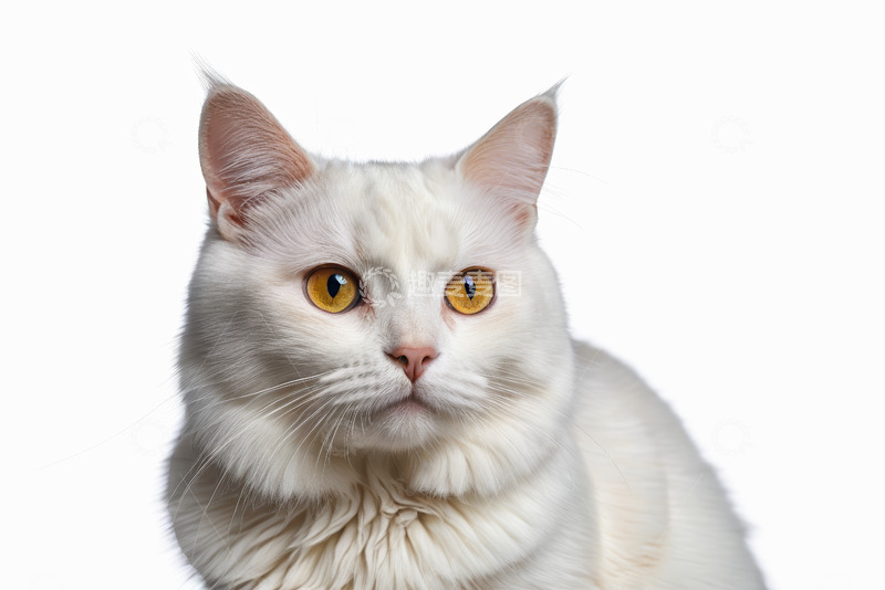 高清大图下载【趣麦麦图】白色猫咪特写