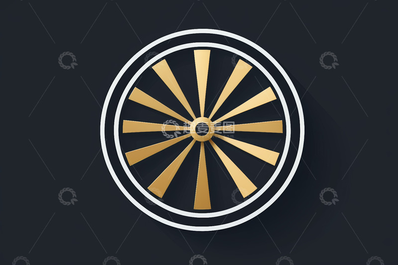 高清大图下载【趣麦麦图】金色圆形图案设计素材