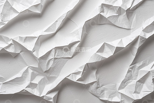 白色褶皱纸张纹理背景