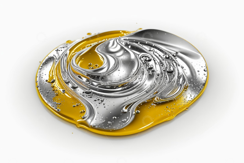高清大图下载【趣麦麦图】金银液体交融素材
