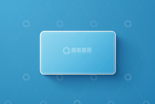 蓝色背景上的矩形电子设备