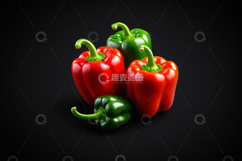 高清大图下载【趣麦麦图】红绿彩椒静物特写