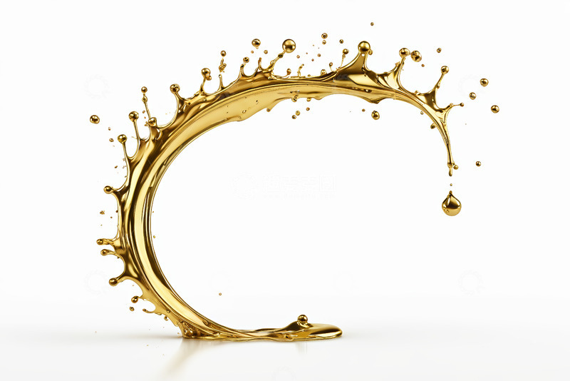 高清大图下载【趣麦麦图】金色液体飞溅造型